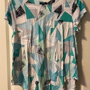 Gently worn, Alfani Short sleeve print top, XXL